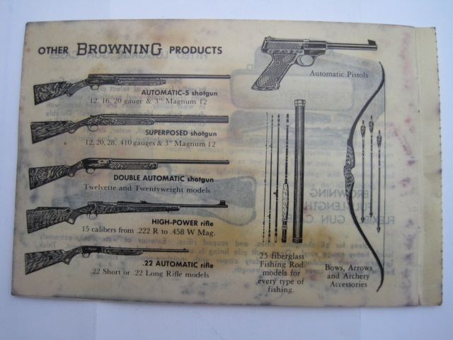 Browning Auto-5 Shotgun Instruction Manual 1964 For Sale at GunAuction